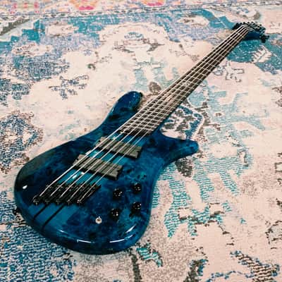 2022 Spector NS Dimension 5 Bass - Black and Blue Gloss - w/Case image 2