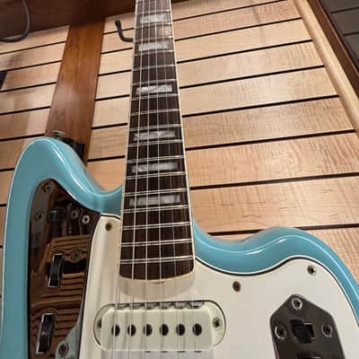 Fender Custom Shop 1966 Jaguar Journeyman Relic, Aged Daphne Blue, w/Painted Headcap and Lollars HSC 2020 image 3