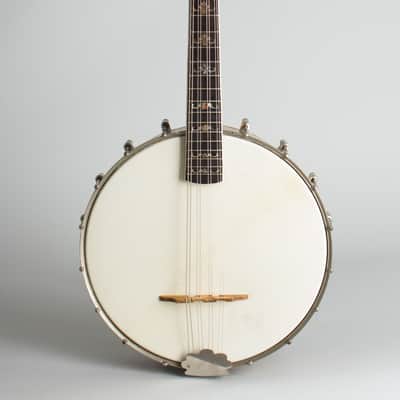 Bacon Orchestra Style B Mandolin Banjo, c. 1917, original black hard shell case. image 1