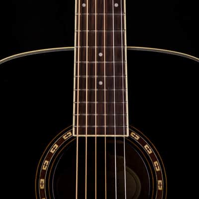 Washburn WD10SB Solid Top Dreadnought Acoustic Guitar, Black | Reverb
