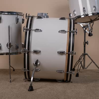 1980s Ludwig White Cortex Drum Set 14x24 13x14 16x18 image 9