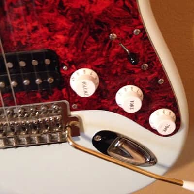 Fender Stratocaster Blacktop HH Tortoise Pick guard w extras 2012 Sonic Blue image 9