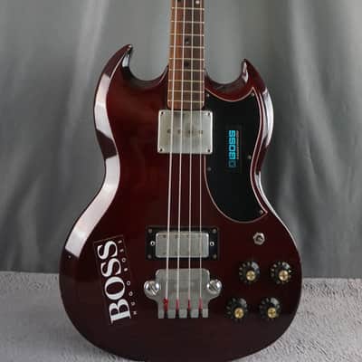 Greco SG-Style Bass MIJ Cherry Red Vintage Short Scale Bass Guitar image 2