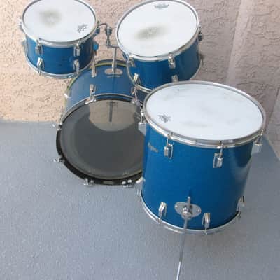 ROGERS VINTAGE HOLIDAY BLUE SPARKLE DRUM SET - DAYTON ERA image 12