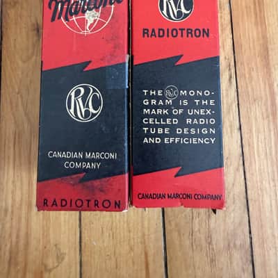 Marconi  6V6 NOS Matched pair tested image 3