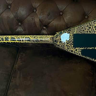 Jackson USA RR24 Rhoads Custom Shop 2024 - Black/Yellow Crackle image 3
