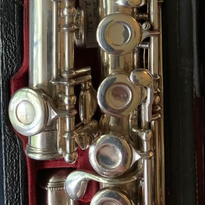 Wm. S. Haynes Serial #15747, Regular Model, offset G, C foot flute, closed holes 1939 - Sterling Silver image 6