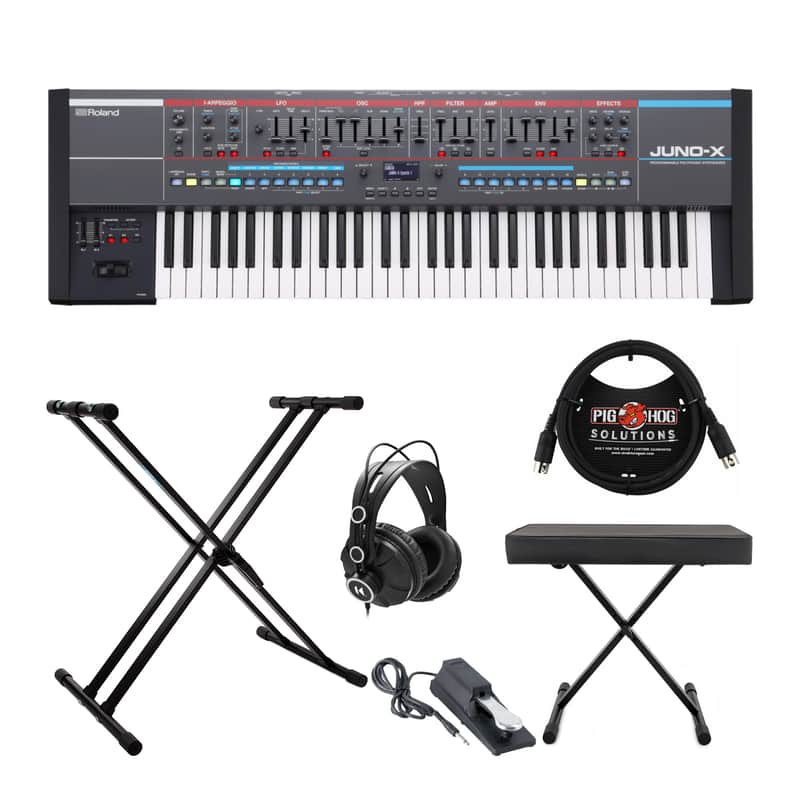 Roland Juno-X Programmable Polyphonic Keyboard Synthesizer with Accessories image 1
