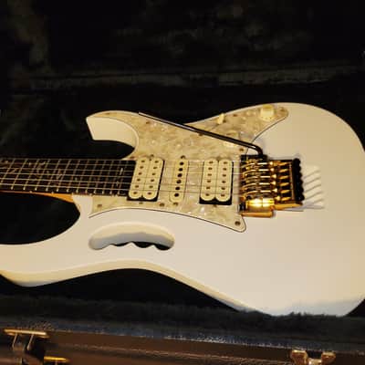 Ibanez Jem 7V 1993 White/gold Ebony Edge 1 owner EXCELLENT like EVO image 5