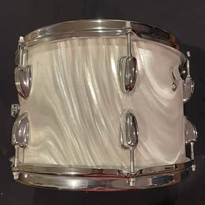 Slingerland Tom 8" x 12" Early 70s White Satin Flame Pearl image 5