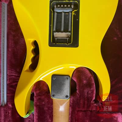 Beautiful 1990 Ibanez JEM777DY Desert Yellow Pyramid Inlays + Hard Case + Tremolo Arm + Original Manual + Strap image 9