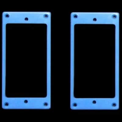 Blue Humbucker Pickup Mounting Rings Set – Neck & Bridge Trim Bezels (2pc) image 4