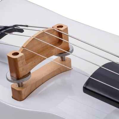 Stagg White Electric Cello 4/4 Size With Gigbag And Built-in Electronics image 3