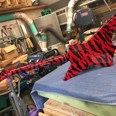 the "PROWLER-BAT" Bengal Edge Custom Guitar PRE-BUILD Hand Crafted In AMERICA by Black Diamond image 4
