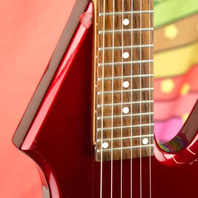 Vintage 80's Hondo H-1 Death Dagger Metallic Red Electric Guitar image 8