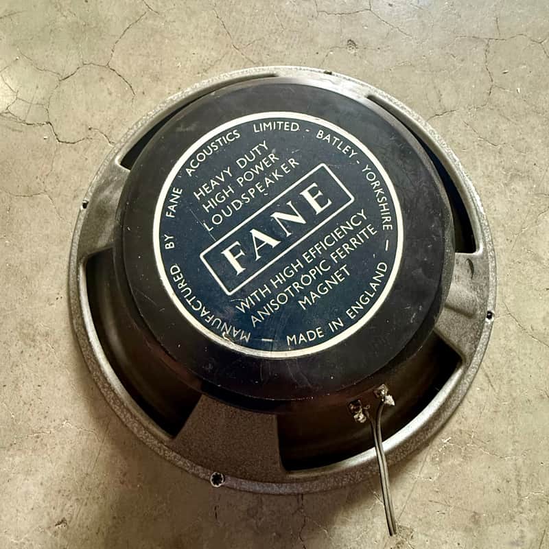 Fane 12” 8 ohm guitar speaker c 1960’s - Blue label Vox Hiwatt Orange original vintage UK England image 1