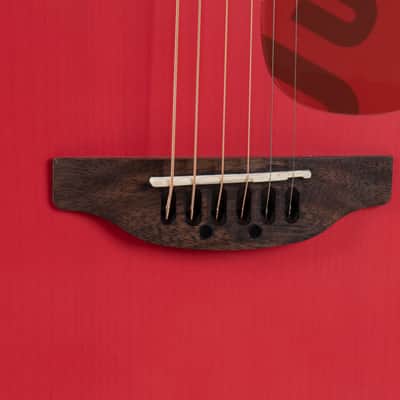 Applause by Ovation AEO-69-R Jump Series OM Cutaway Solid European Spruce Top Maple Neck 6-String Acoustic-Electric Guitar - Lipstick image 4