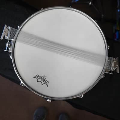 Vintage 1978 Ludwig USA Super Sensitive 5x14" Seamless Brass Snare Drum | Blue-O-Olive Pointy Badge image 21