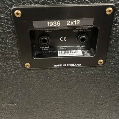 Marshall 1936 Lead 150-Watt 2x12" Guitar Speaker Cabinet 1981 - Present - Black image 2