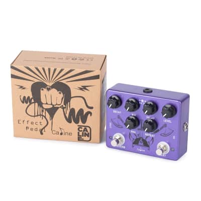 Caline Pedals Reverb Delay Effects Pedal Repeat Preamp Acoustic Electric Guitar Pedal True Bypass Metal Purple CP- 80 Purple image 8