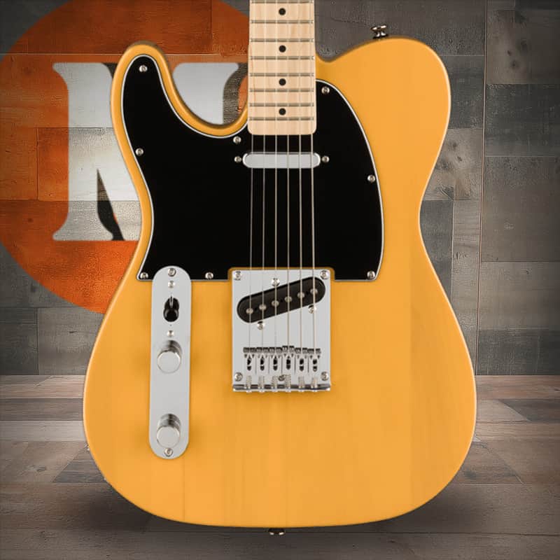 Squier Affinity Series Telecaster Left-Handed - Maple Fingerboard - Black Pickguard - Butterscotch Blonde image 1