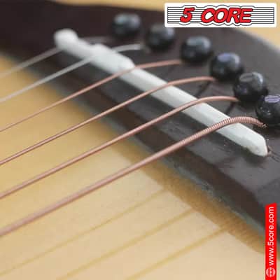 5 Core 6 Set Guitar Strings 6Pcs in 1 Set Premium Acoustic Electric Guitars Strings w Hexangular Steel Core Brass Wound Extra Light Gauge .010-.047 Cuerdas Para Guitarra Acustica - GS AC BRSS 6SET image 9