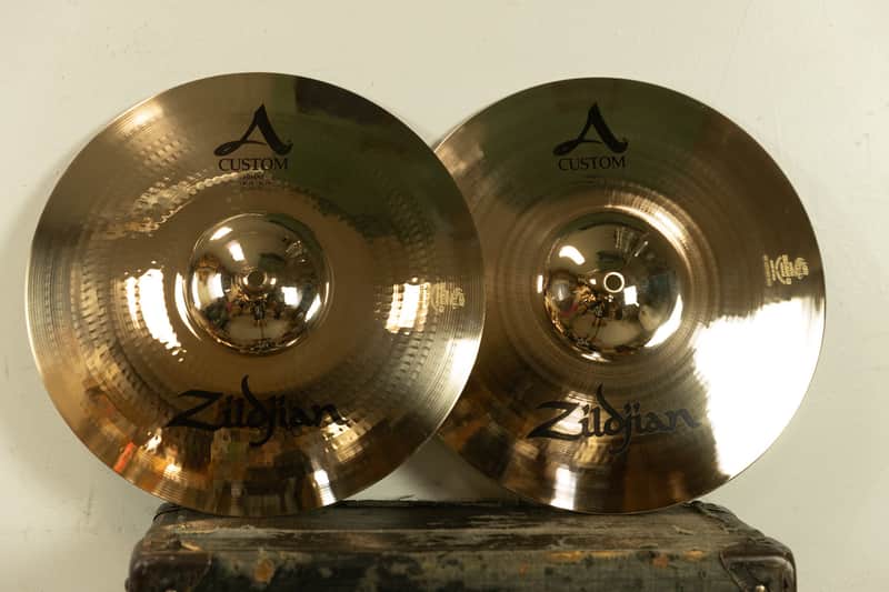 Zildjian 14" A Custom Hi Hat Cymbals 1024g 1173g image 1