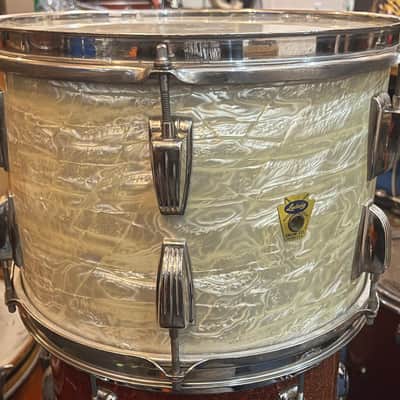 Ludwig 9x13Transition Badge tom 1958 - White marine pearl image 11