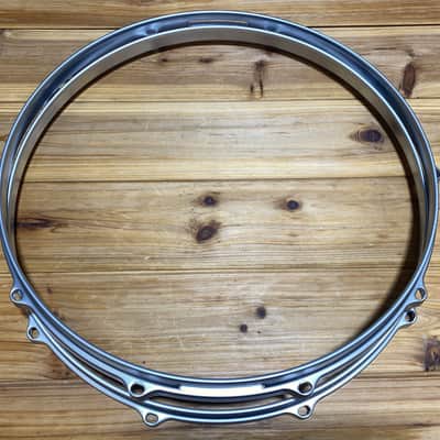 14" 10 Hole Die Cast Snare Drum Hoops Satin Chrome image 2