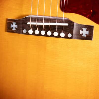 Gibson J-185 Original Acoustic/Electric Guitar - Vintage Sunburst with Hardshell Case image 12
