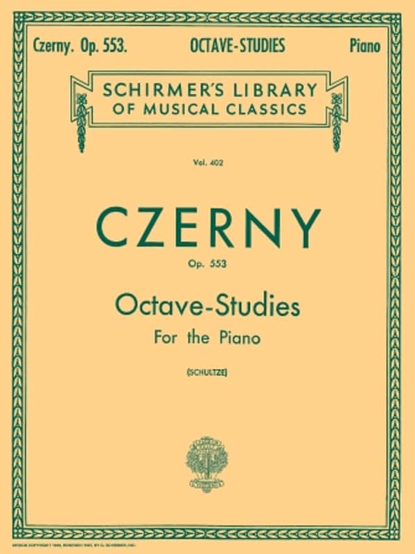 6 Octave Studies in Progressive Difficulty, Op. 553 Schirmer Library of Classics Volume 402  Piano Technique Schirmer Library of Classics -NEW image 1