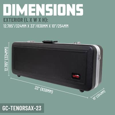 Gator Cases Andante Series Molded ABS Hardshell Case for Bb Tenor Saxophone; (GC-TENORSAX-23) image 2