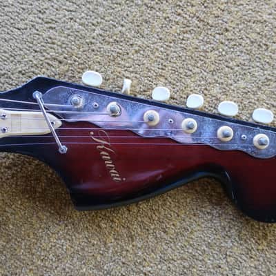 Vintage 1960s Teisco Kawai Wine Red Guitar MIJ Blues Machine Ry Cooder Hound Dog Taylor 2 PU Rare 24.5 scale image 10