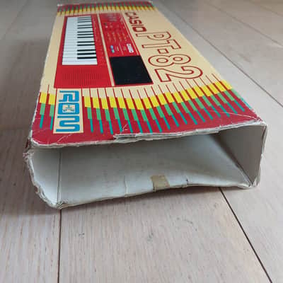 Casio PT-82 32-Key Mini Synthesizer 1980s - Red image 11