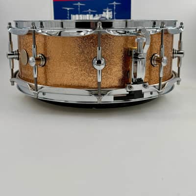 Montineri Custom Drums: 14” x 5” 10-COB Lug Copper Sparkle Snare image 4