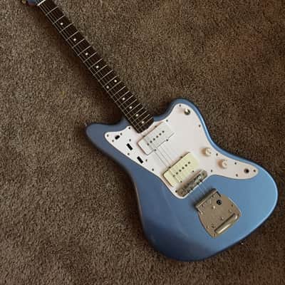 Fender Jazzmaster MIJ Matching Headstock Old Lake Placid Blue image 1