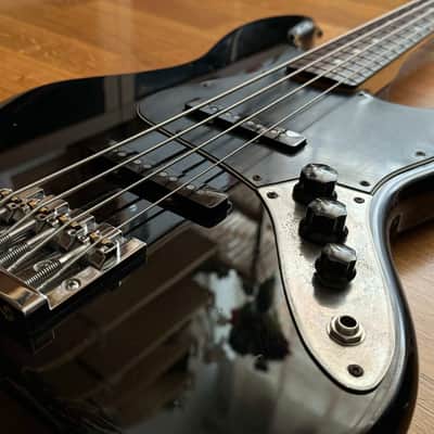 Fender Jazz Bass Custom 2004-2005 Onyx Black Vintage Made In Japan w/ Duncans and Hipshot image 2