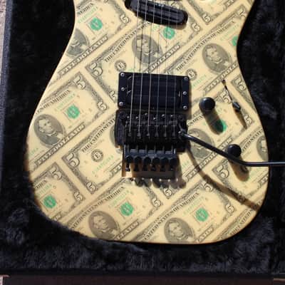 1988 ESP USA Custom Shop Mirage Deluxe Finished With Real $5 Dollar Bills Guitar Super Rare - OHSC image 20