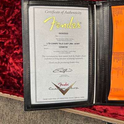 Fender Custom Shop LTD Telecaster Custom Cunife Journeyman New - Aged Vintage White image 10