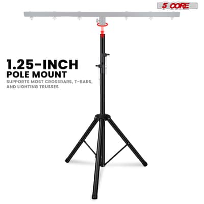 5Core DJ Light Stand Stage Lighting Truss System Height Adjustable 39 to 100" Heavy Duty T bar Mount image 9