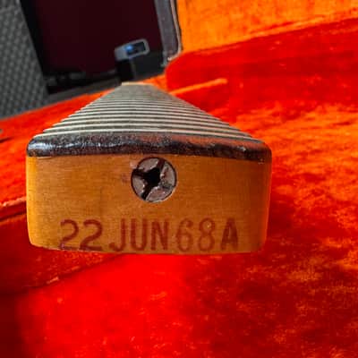 1968 Fender Stratocaster Neck – Original Nitro, A-Width, Rosewood Veneer, Original Frets, rare image 21