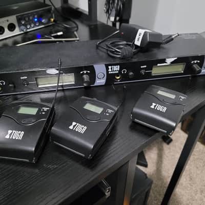 XTuga RW2080 UHF Wireless in Ear Monitor System 3 Bodypacks, Dual Channel Wireless IEM System image 1