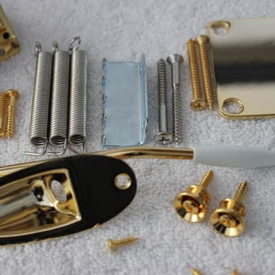 FENDER Stratocaster GOLD 2 1/16" Body Hardware Set for Strat Guitar - NEW image 5