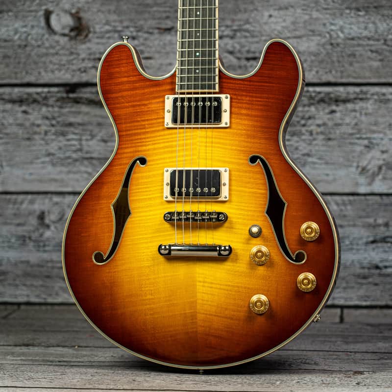 Eastman T185MX Thinline Electric Guitar - Goldburst image 1