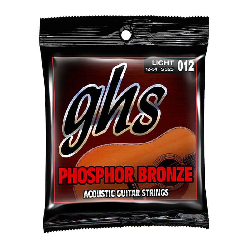 GHS S325 Phosphor Bronze Acoustic Guitar Strings - Light (12-54) image 1