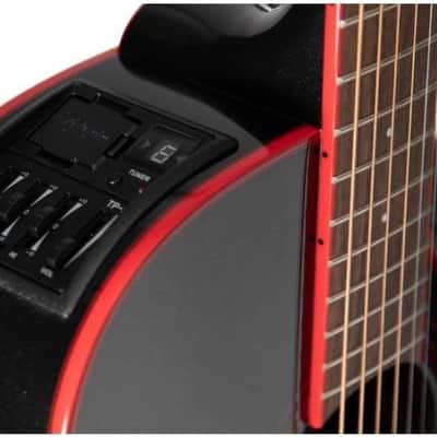 Mint Takamine GF49CE CB FX-Size Cutaway Acoustic Electric Guitar, Cosmic Black Finish image 4
