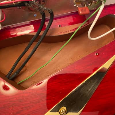 Hamer Vector Korina Flying V GVKS Brazilian Rosewood 2005 Cherry Transparent image 20