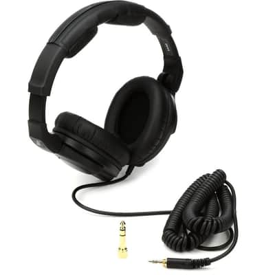 Mint Liquid Audio Senn heiser HD 300 PROtect Professional Closed-back Audio Headphones, Black Bundle w/Pig Hog PHX14-25 1/4" Headphone Extension Cable Polishing Cloth image 7