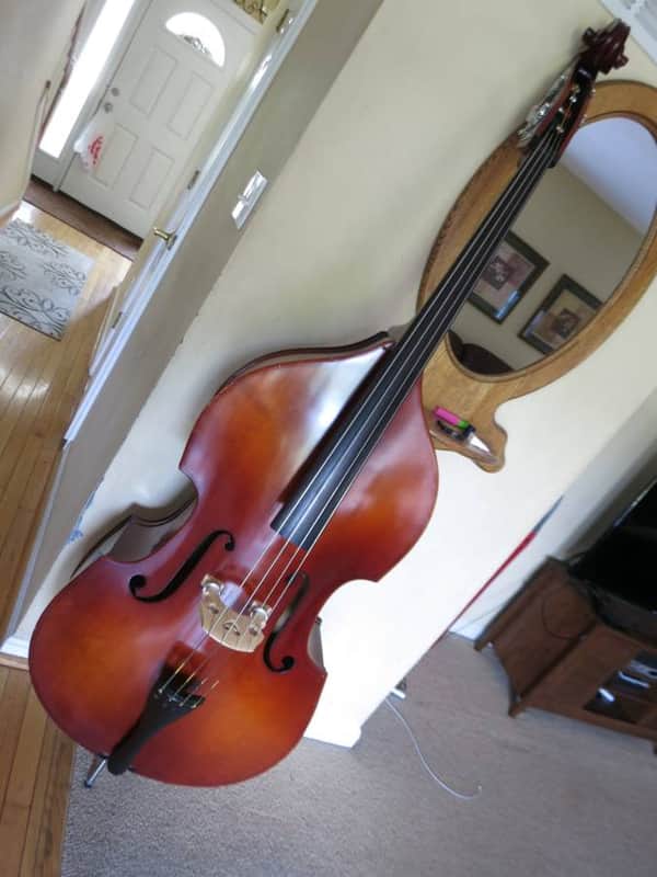 Anton Richter 1/2 Size Upright Bass Natural w/ Accessories image 1