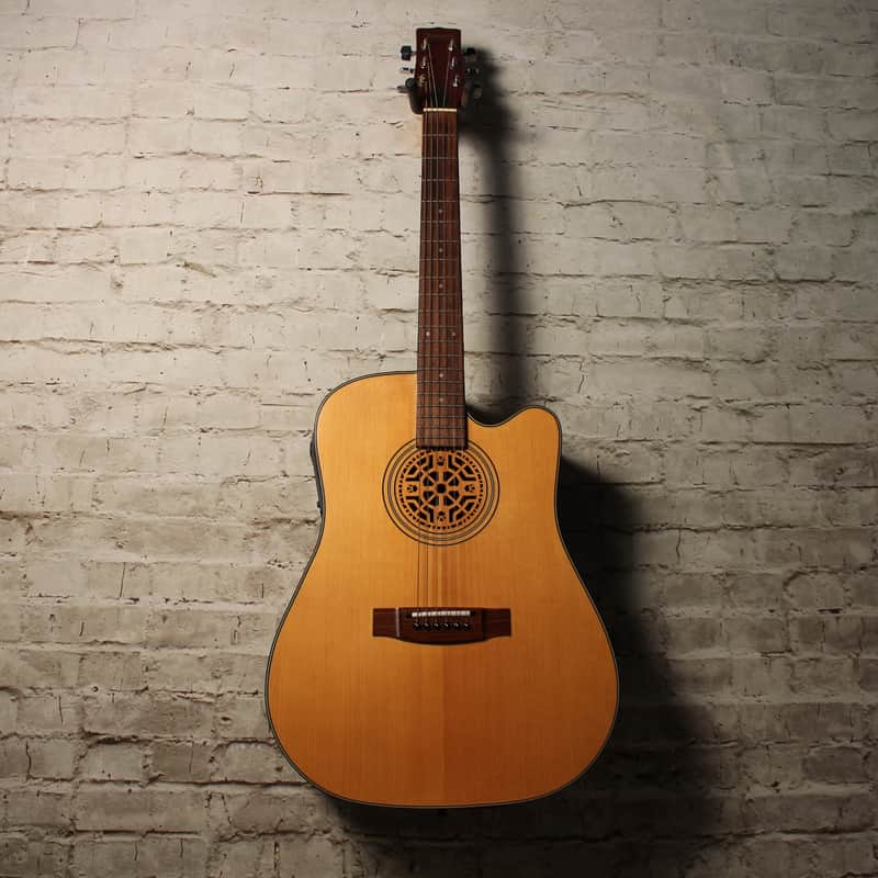 Samick Artist Series SW-218CE-FT Dreadnought Acoustic Electric Natural image 1